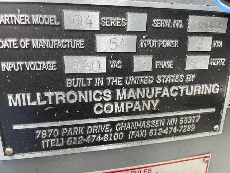 Milltronics #Partner-4, 3-Axis CNC vertical mill, 1954 - Image 4