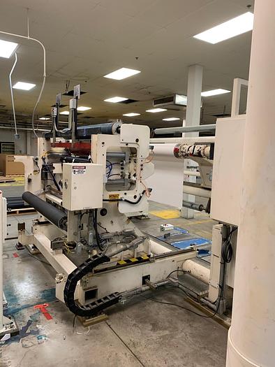 Geometrics, 66" shaftless turret unwind with splicing, 40" OD capacity, rebuilt 2011 - Image 6
