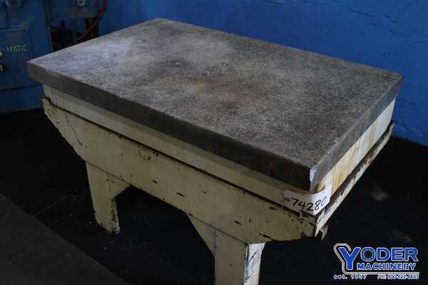 30" x 48" Granite plate, ledges on all 4 sides, on stand, #74280 - Image 7