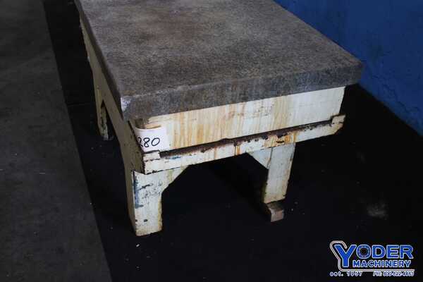30" x 48" Granite plate, ledges on all 4 sides, on stand, #74280 - Image 9