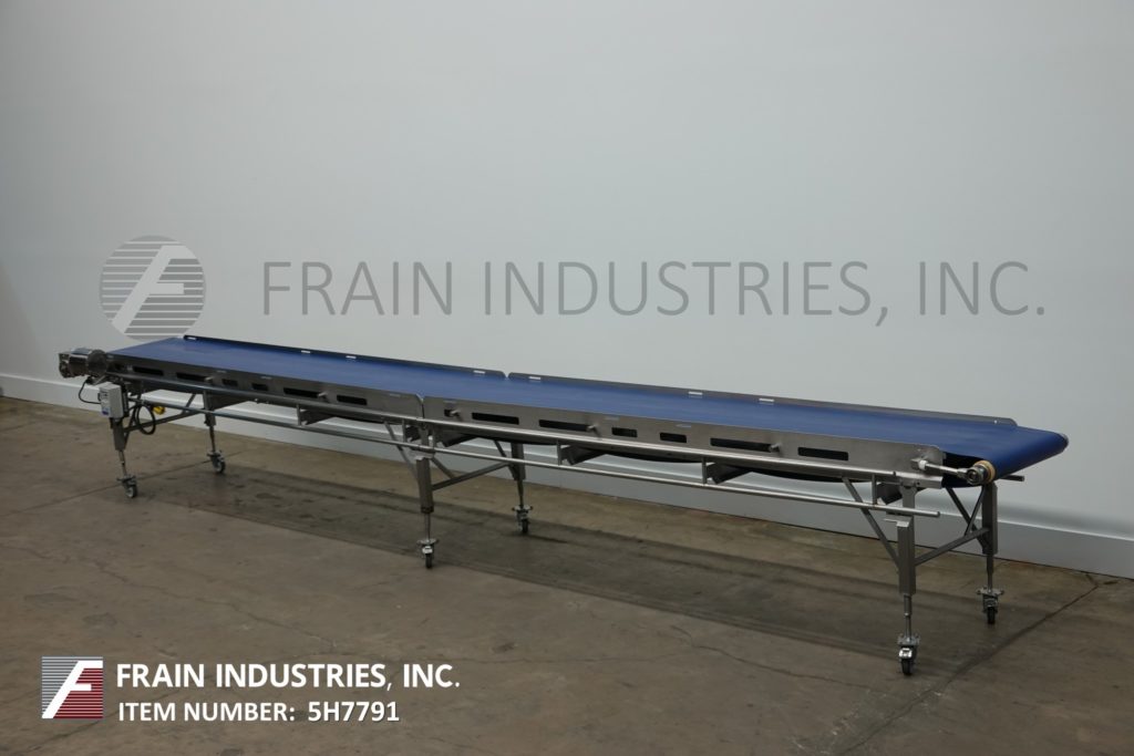 23" wide x 20.6' long, Dorner, Stainless Steel belt conveyor, food grade belt, 35" infeed & discharge height - Image 5