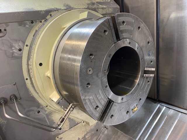 Okuma #Multus-B750W/4000, 41.3" swing, 24" chuck, OSP-P200L, rigid tap, Steady Rest, 2010 - Image 8