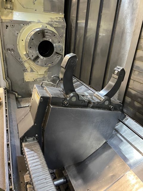 Okuma #Multus-B750W/4000, 41.3" swing, 24" chuck, OSP-P200L, rigid tap, Steady Rest, 2010 - Image 10