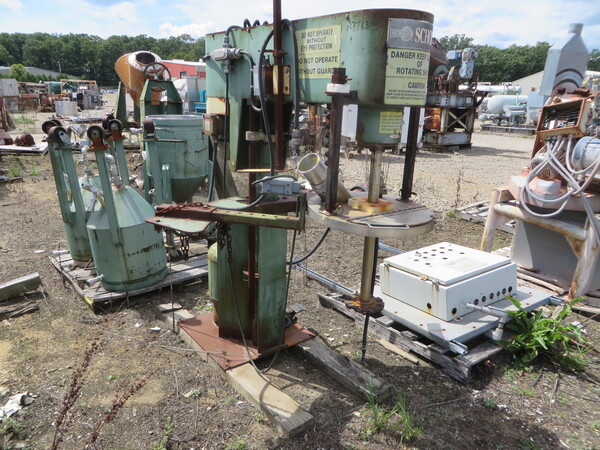 Schold, 20 gallon Stainless Steel post mixer, 5 HP variable speed belt drive, open top/cone bottom - Image 9
