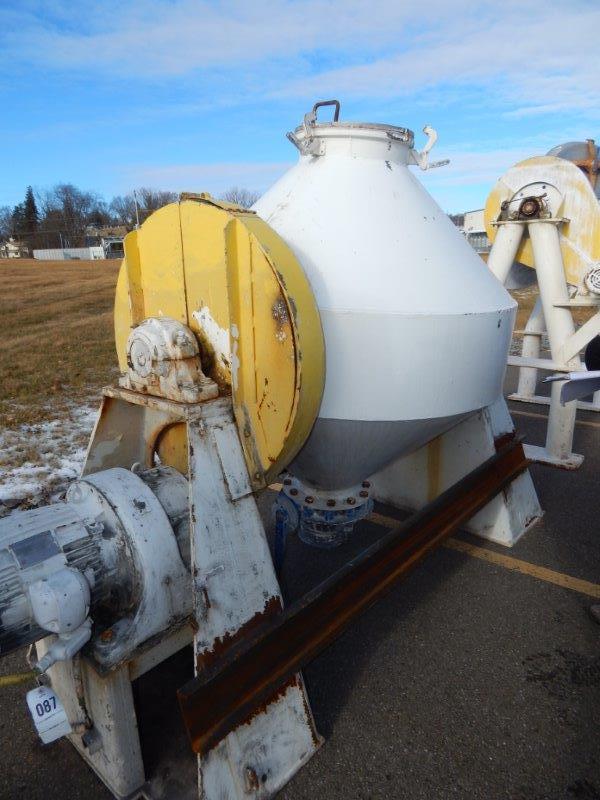 20 cu.ft. JP Devine Mfg., Stainless Steel double cone blender, 4' dia shell - Image 7
