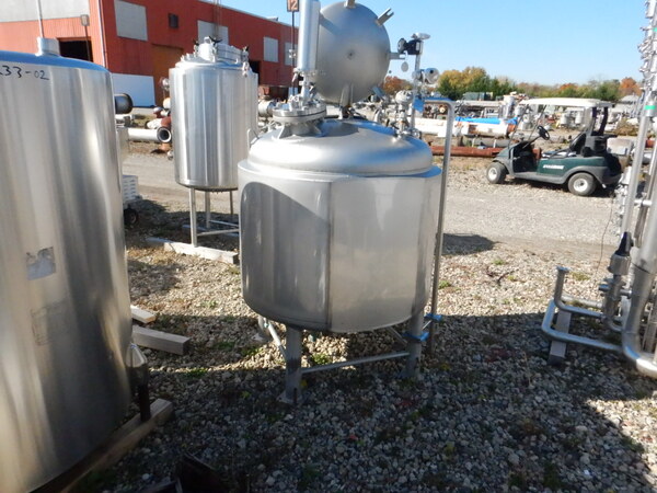 180 gallon Mueller, 750 liter 316L Stainless Steel jacketed pressure vessel, 50/125 psi, 1983 - Image 7
