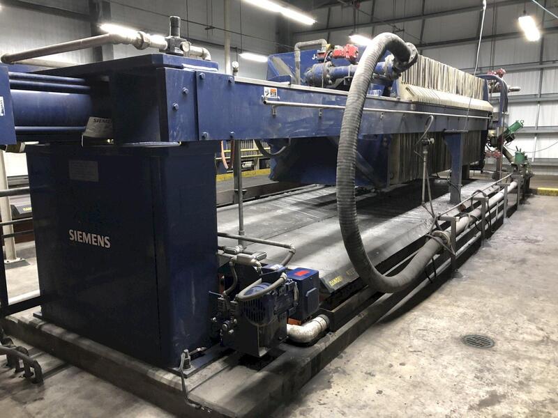 59" Siemens #1500N32-64/90-125/175SYLC, 1500mm filter press, S/N F008178, Siemens PLC Control - Image 3