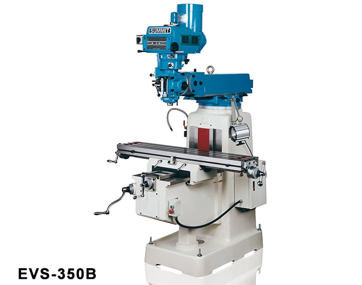 Summit #EVS-350B, 10" x50" tbl., 3 HP, variable speed, 4300 RPM, R-8, coolant, one shot lube - Image 1