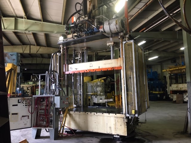 100 Ton, Hamilton, 96" LR x 60" FB, down-acting 4-post, 48" stroke, 87" daylight, 60 HP, #2699 - Image 2