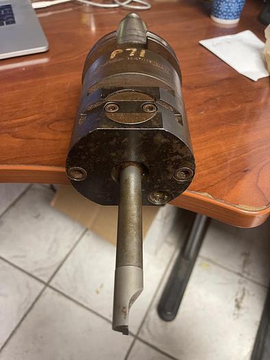 TSD Microbore #GAH-10-062, adjustable boring head with 5/8" boring bar on DeVlieg Cat 50, #104537 - Image 1
