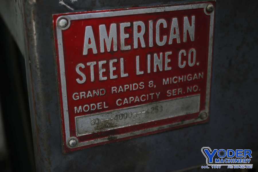 4000 lb. American Steel Line #60, coil reel, 32" width, 20"-24" ID, 60" outside dimensions, 2 HP, #74330 - Image 4
