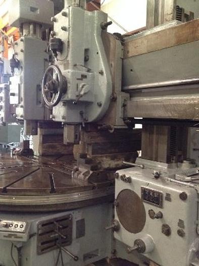 90" Froriep #10KZ230, vertical boring mill, 2-Ram heads, 90" 4-Jaw chuck, 95" swing, 70" under rail, side - Image 3