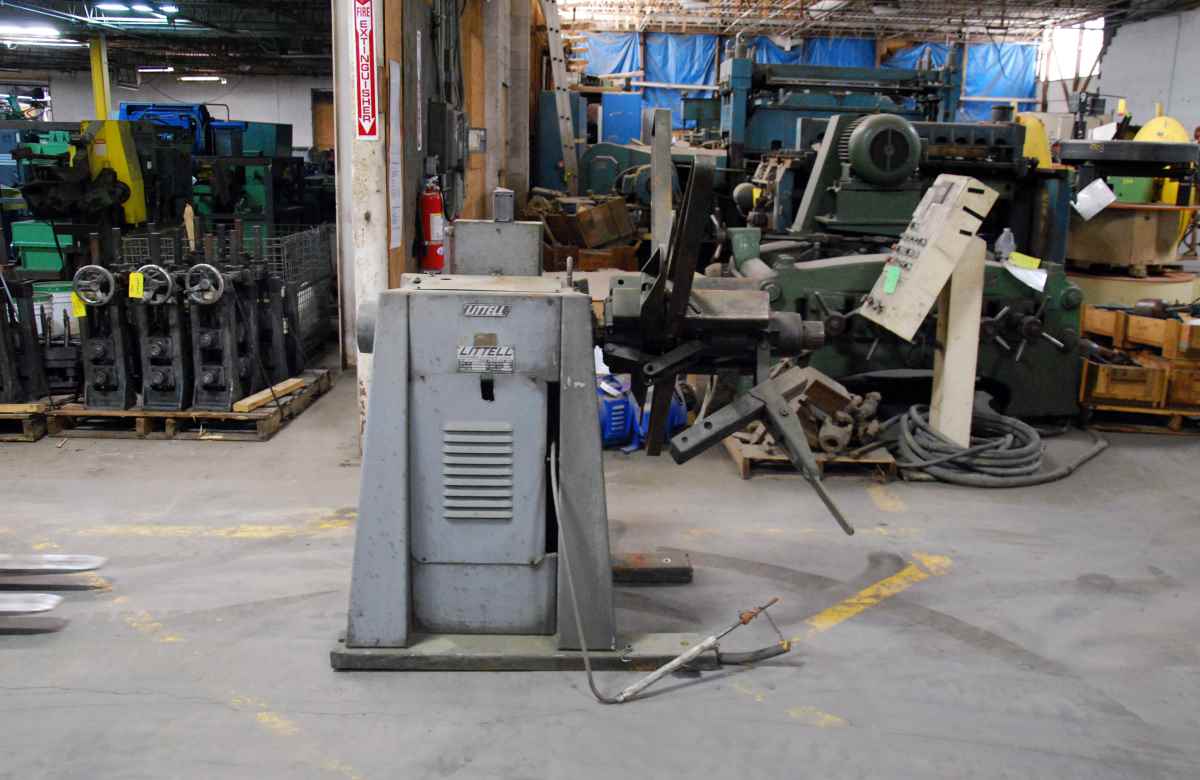 2000 lb. Littell #20-12, motorized single uncoiler, 12" width, 48" outside dimensions, 15"-20" ID, 4-arm - Image 3