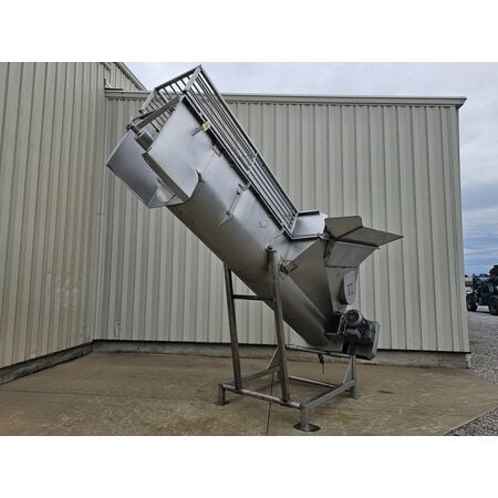24" diameter x 12.5' long, FPEC, incline sanitary food grade screw auger conveyor, #18474 - Image 2