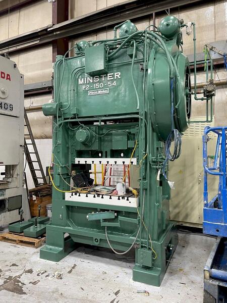 150 Ton, Minster #P2-150-54 PieceMaker, hi-speed press, 6" stroke, 23" Shut Height, 45-90 SPM, air clutch - Image 1