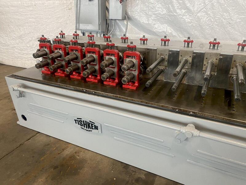 7/16 Stand, Tishken #16-HMW-1-3/4, rollformer, 1-3/4" arbor diameter, 12" roll width, 50 FPM, 15 HP, 1972 - Image 4