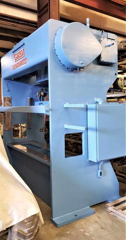 100 Ton, Verson #100-B2-96, straight side double crank, 4" stroke, 16" Shut Height, 55 SPM, 96" x30" bed - Image 4