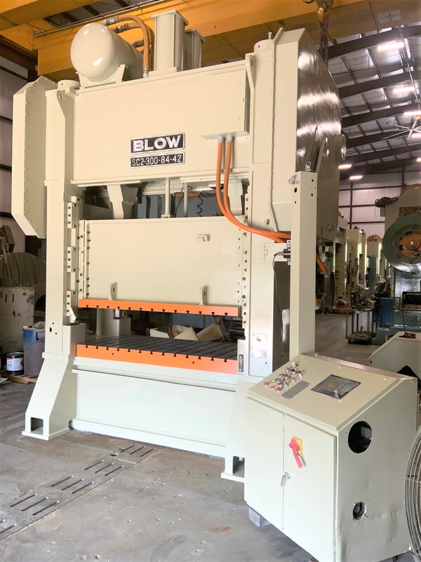 300 Ton, Blow #SC2-300-84-42, straight side double crank, 10" stroke, 21" Shut Height, 10" adj, 84" x 42" - Image 3