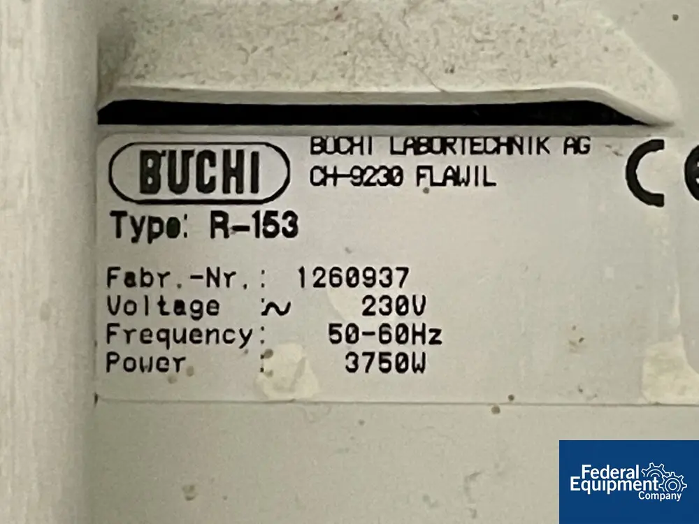 Buchi RotaVapor #R-153 evaporator, 20 L & 10 L flask, coil evaporator condenser, glass construction - Image 2