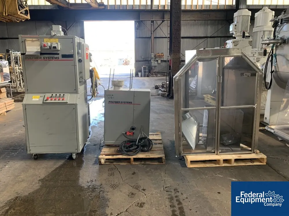 8" x 5" Hosokawa #20/12RO SIL Tandem, Polymer Systems Rotoplex granulator, twin mounted 20/12 RO units, 5 hp - Image 1