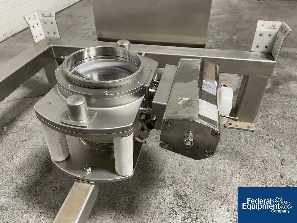 Bohle, bin stand, type BCK200, 48" x 48" footprint bins, Stainless Steel, 8" pneumatic butterfly valve, 120 - Image 6