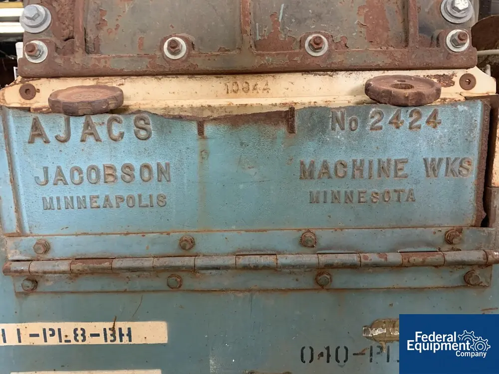 Jacobson #AJAC, size 2424 hammermill, Carbon Steel, direct couple 125 HP motor, on base - Image 2