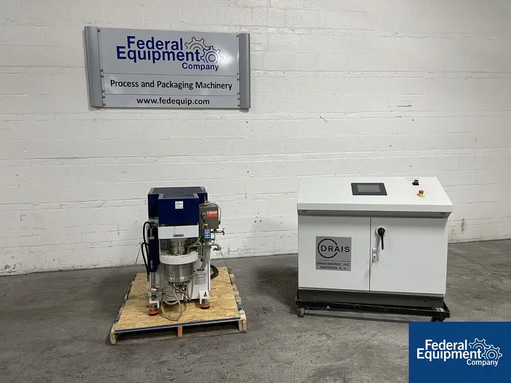 Draiswerke #DCP-MagaVantis 15, Pearl Mill, 1 liter jacketed grinding chamber, rated 3 bar at 70 c internal - Image 1