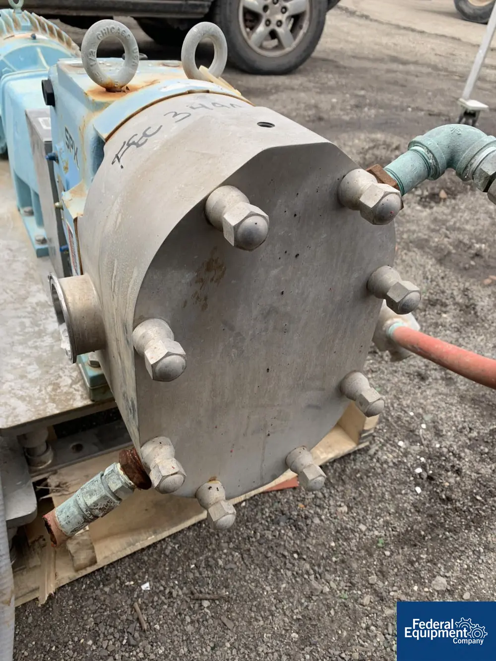 90 GPM, Waukesha #060-U2, Rotary Lobe Pump, Stainless Steel, 2.5" inlet/outlet, 7.5 hp, 230/460 volt, 2014 - Image 6