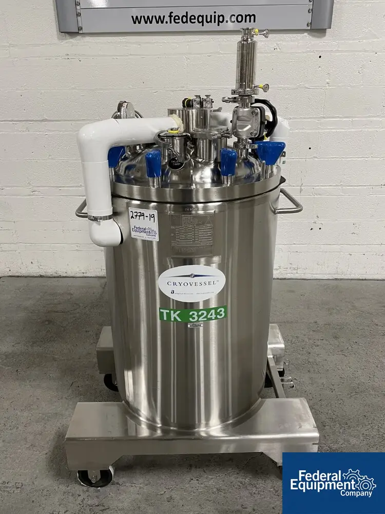 50/65 psi, Precision, Integrated Biosystems Cryovessel, 125 liter, 316L Stainless Steel, 20" x 30", 50/65# - Image 3