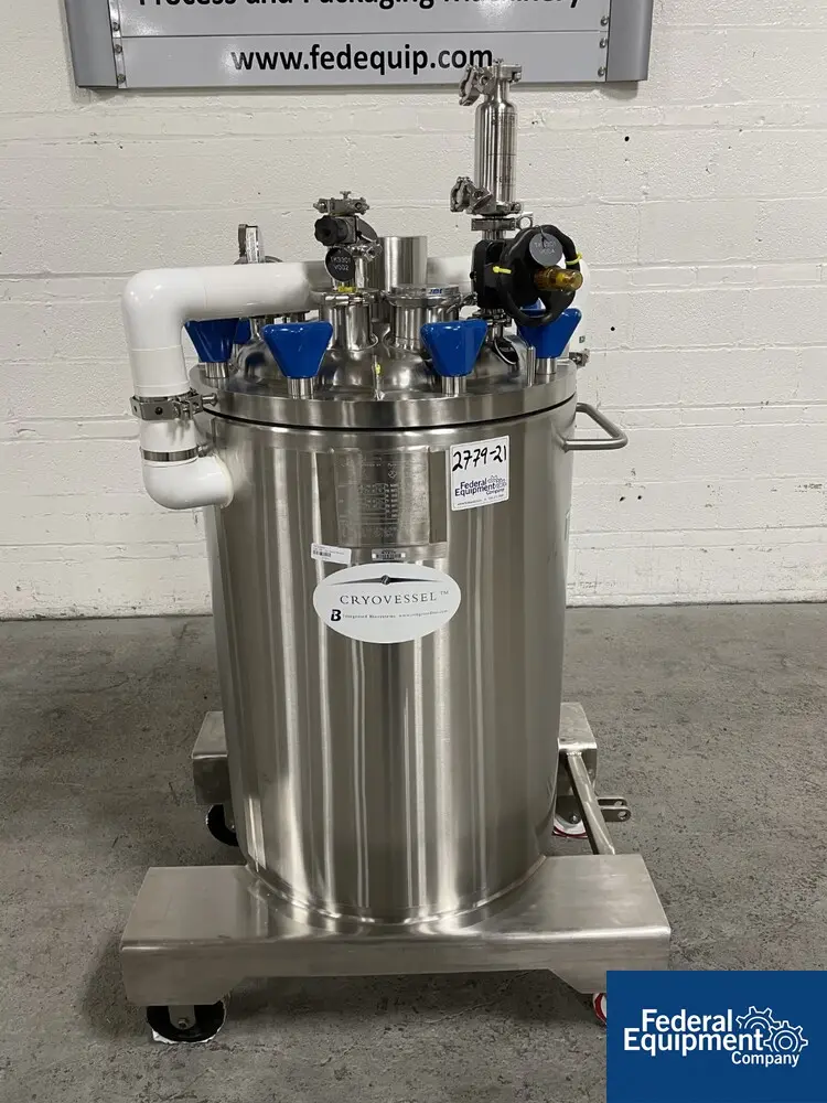 50/65 psi, ITT, Integrated Biosystems Cryovessel, 125 liter, 316L Stainless Steel, 20" x 30", 50/65# psi at - Image 3