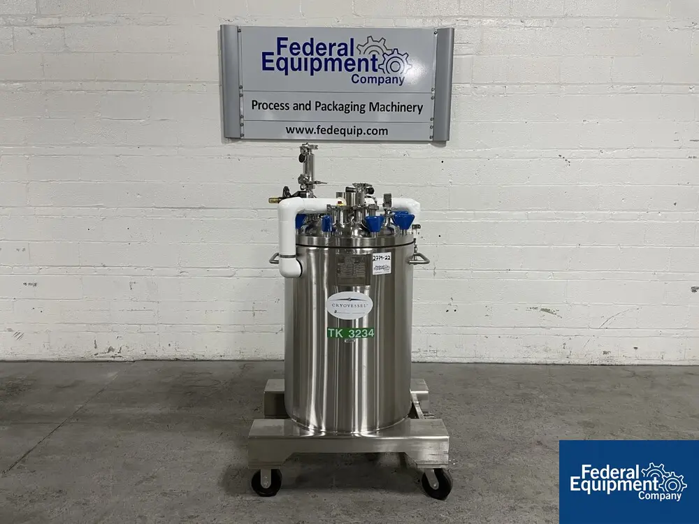 50/65 psi, Precision, Integrated Biosystems Cryovessel, 125 liter, 316L Stainless Steel, 20" x 30", 50/65# - Image 1