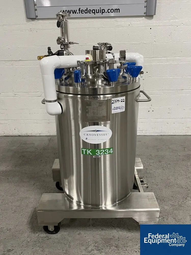 50/65 psi, Precision, Integrated Biosystems Cryovessel, 125 liter, 316L Stainless Steel, 20" x 30", 50/65# - Image 3