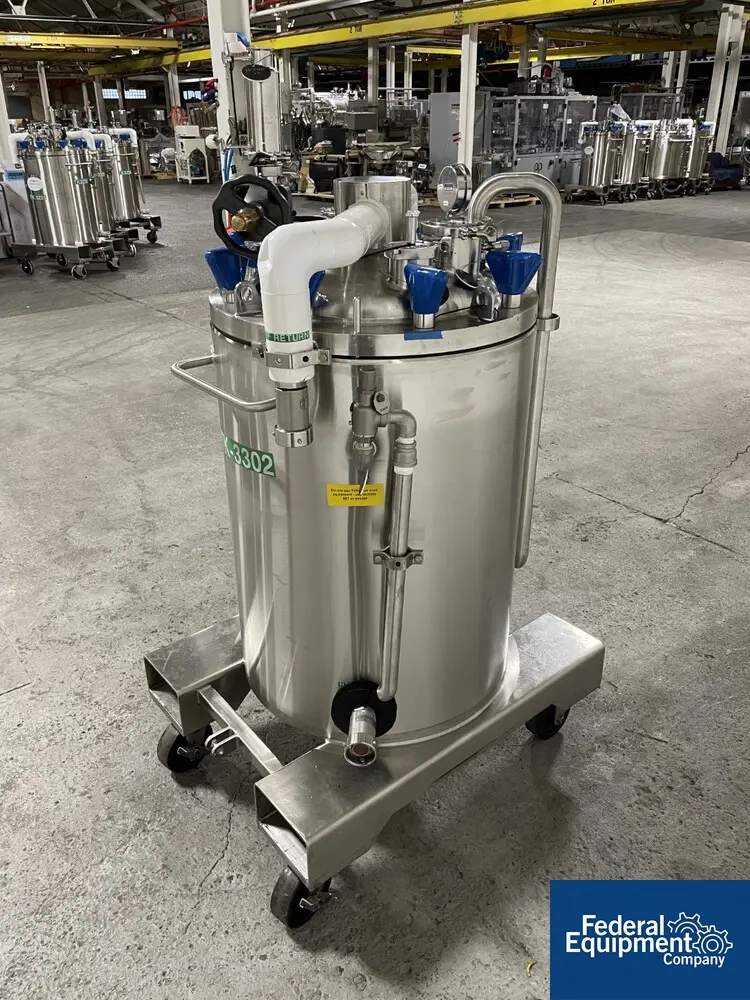 50/65 psi, ITT, Integrated Biosystems Cryovessel, 125 liter, 316L Stainless Steel, 20" x 30", 50/65# psi at - Image 5