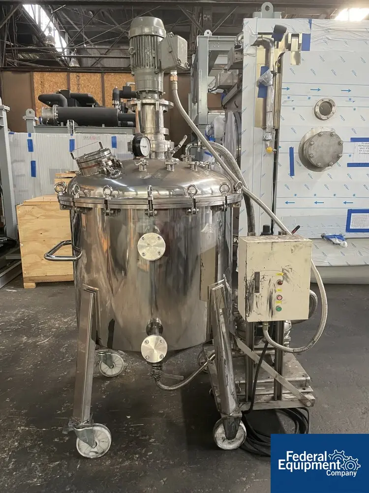 180 gallon Inoue Mix Tank, Stainless Steel, 40" x 31", 3 hp, 220 volt - Image 2