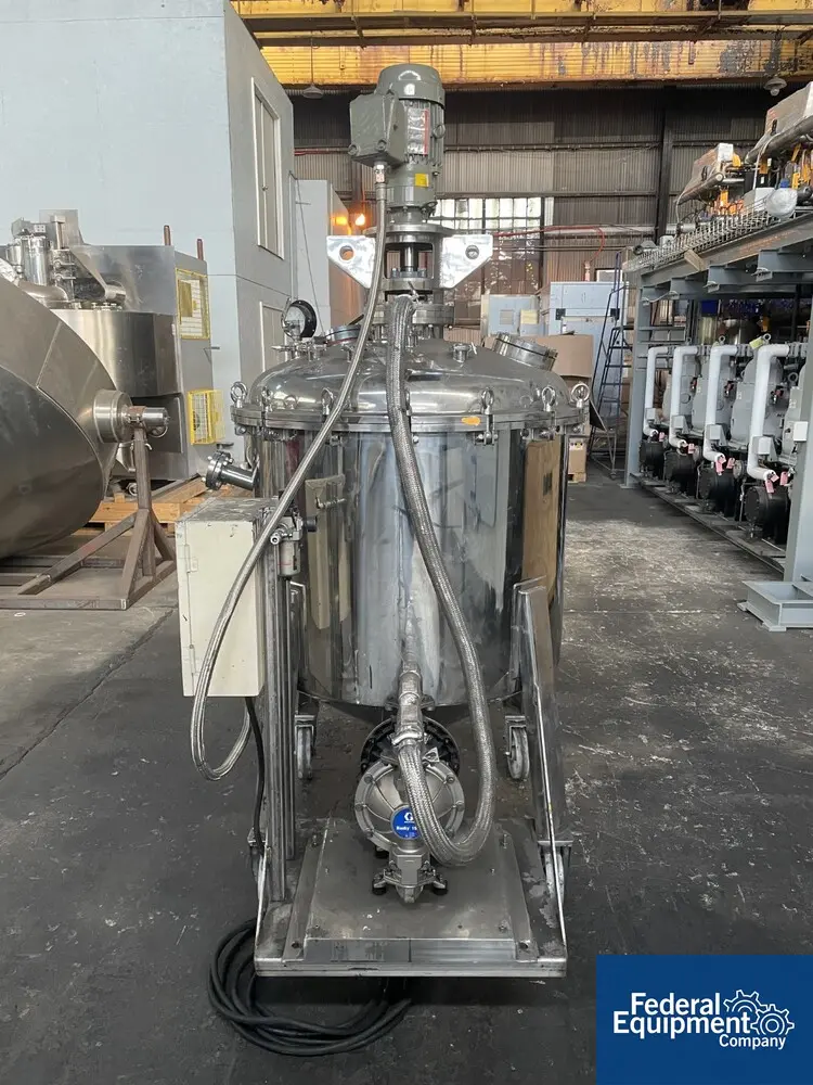 180 gallon Inoue Mix Tank, Stainless Steel, 40" x 31", 3 hp, 220 volt - Image 3