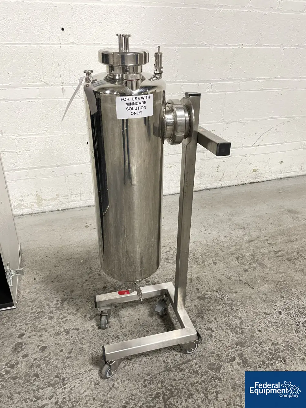 6.8 gallon Minntech Vessel, Stainless Steel, 26 liter, 8" x 23", 14 psi @ 248°F, 2004 - Image 7