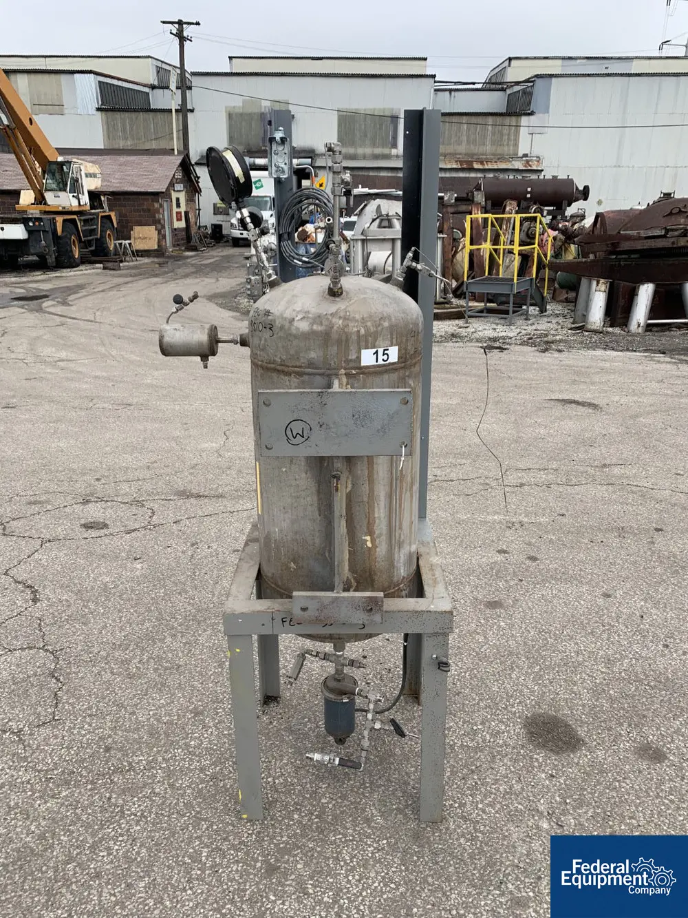 36 gallon Irwin, receiver tank, Stainless Steel, 300 psi at 200 f, 1972 - Image 1