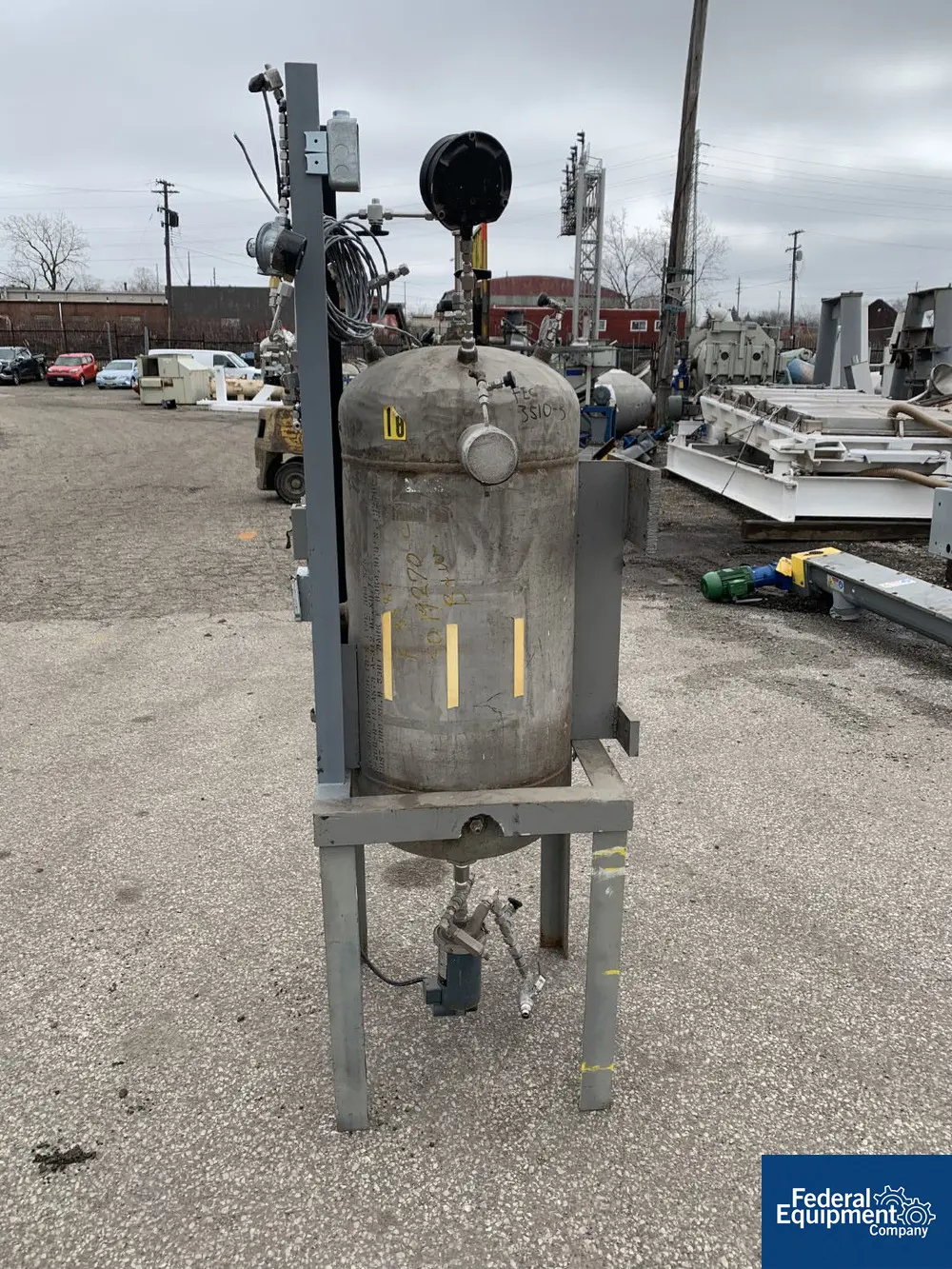 36 gallon Irwin, receiver tank, Stainless Steel, 300 psi at 200 f, 1972 - Image 5