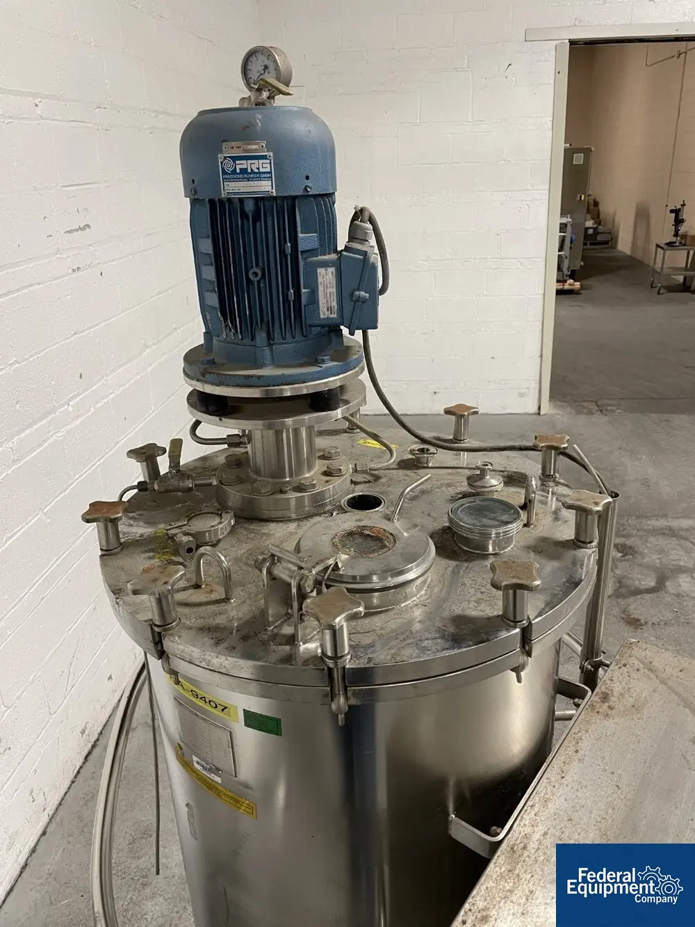 52 gallon Packo Mix Tank, Stainless Steel, 24" x 32", 6 psi at 212F, 55 kw agitator (no shaft), 230/400 volt - Image 7