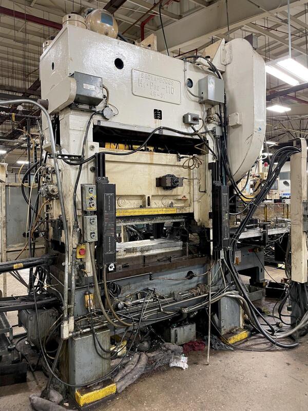 110 Ton, Brown & Boggs #HP2-110, straight side double crank, 1.5" stroke, 18" Shut Height, 4" adjustment, 70 - Image 1