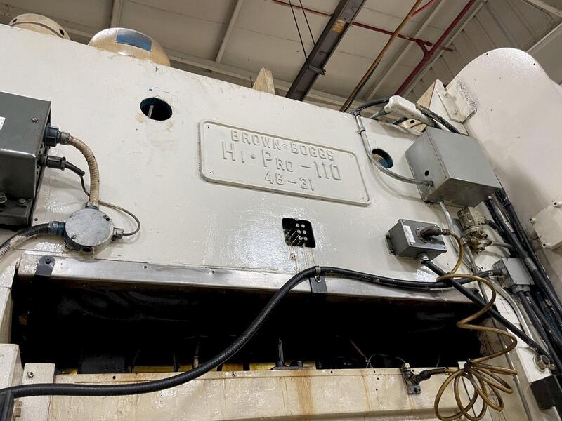 110 Ton, Brown & Boggs #HP2-110, straight side double crank, 1.5" stroke, 18" Shut Height, 4" adjustment, 70 - Image 8