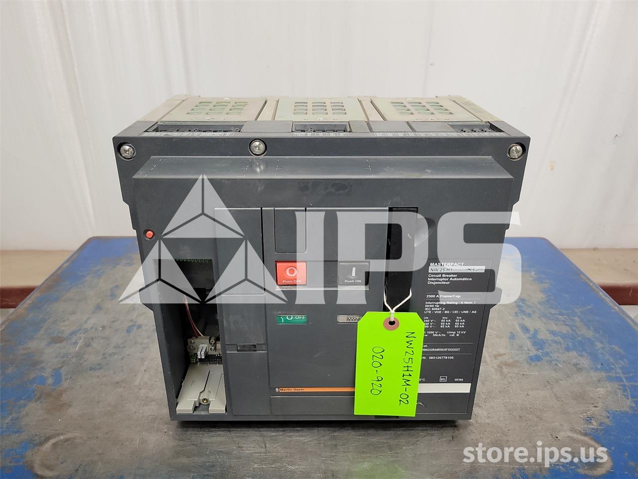 2500 Amps Square D Merlin Gerin Masterpact Nw25 H1 Mo/do Wm4ggr44r9sxfxxxxxt 120 Volts AC Shunt Trip, 2500 - Image 1