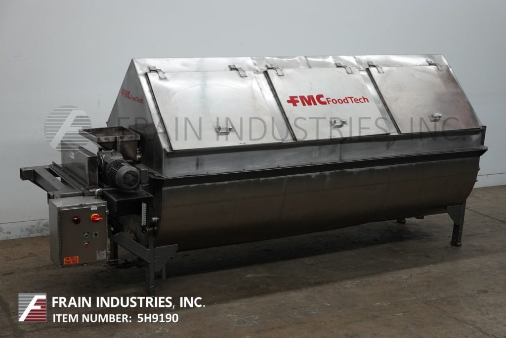 FMC Food Tech, Blancher, rotary 12' long x 40" diameter, 3 section perforated screen with oval perfs - Image 1