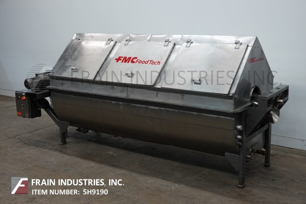 FMC Food Tech, Blancher, rotary 12' long x 40" diameter, 3 section perforated screen with oval perfs - Image 5