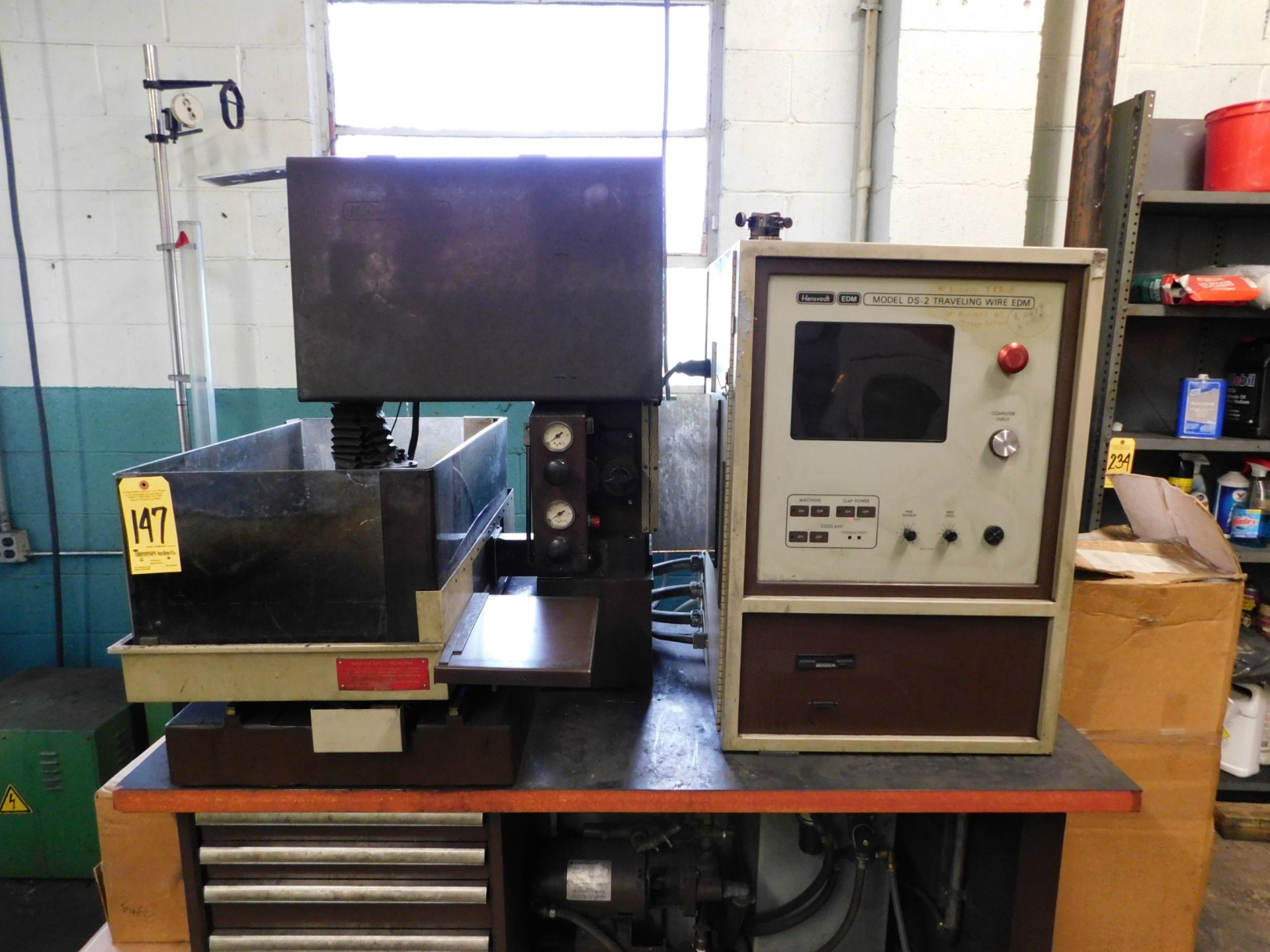 Hansvedt / Hardinge #DS-2, CNC wire Electrical Discharge Machine, 6.5" X, 10.5" Y, 6" Z, 2.75" diameter pinch - Image 2