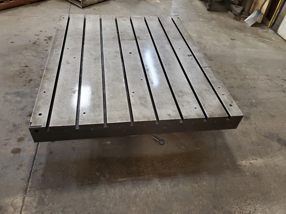 60" x 72" Lucas, air lift rotary table, serial #225 - Image 1