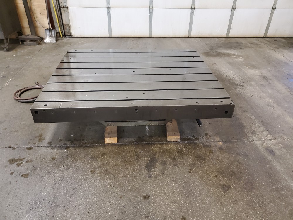 60" x 72" Lucas, air lift rotary table, serial #225 - Image 4