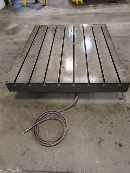 60" x 72" Lucas, air lift rotary table, serial #225 - Image 5