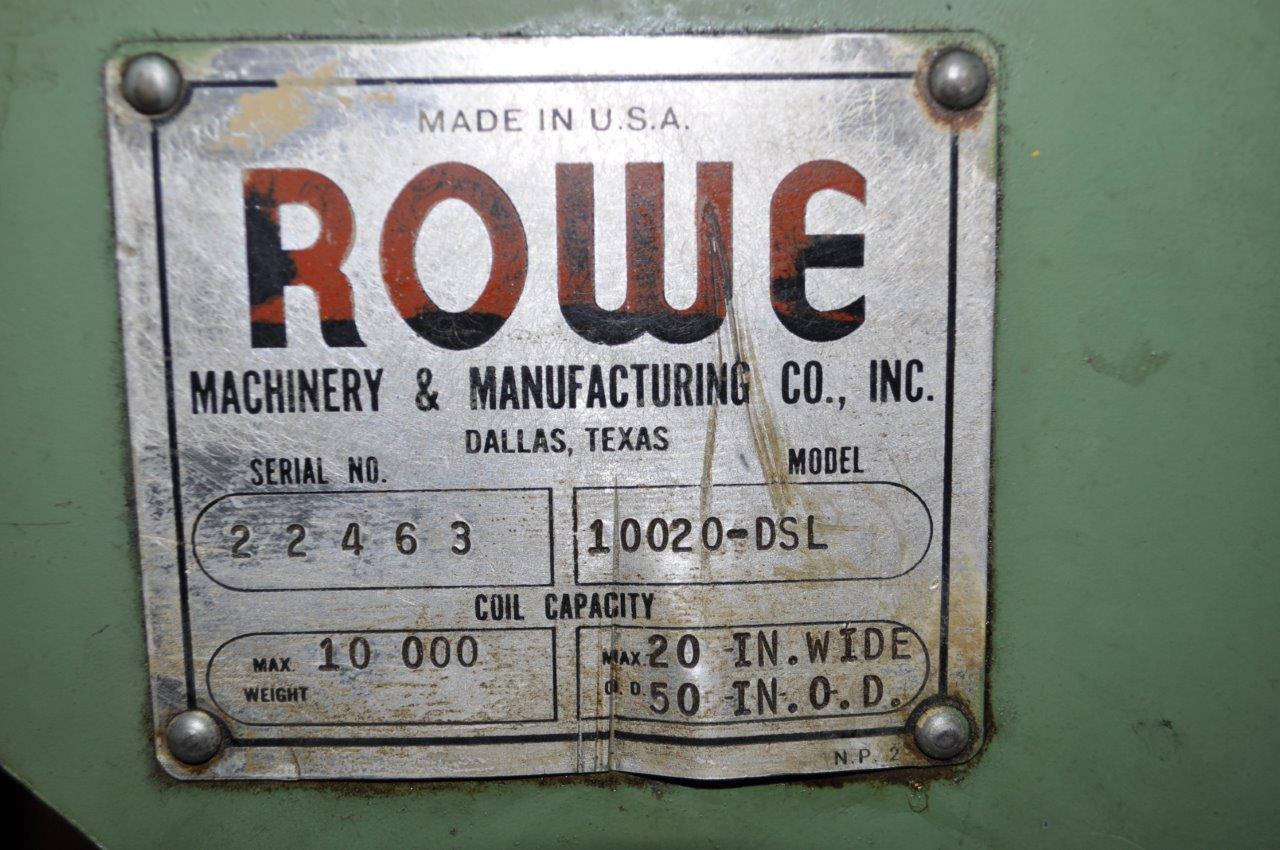 10000 lb. Rowe #10020-DSL, 28" width, 72" outside dimensions, 18"-22" ID, powered expansion, 4-keepers - Image 2