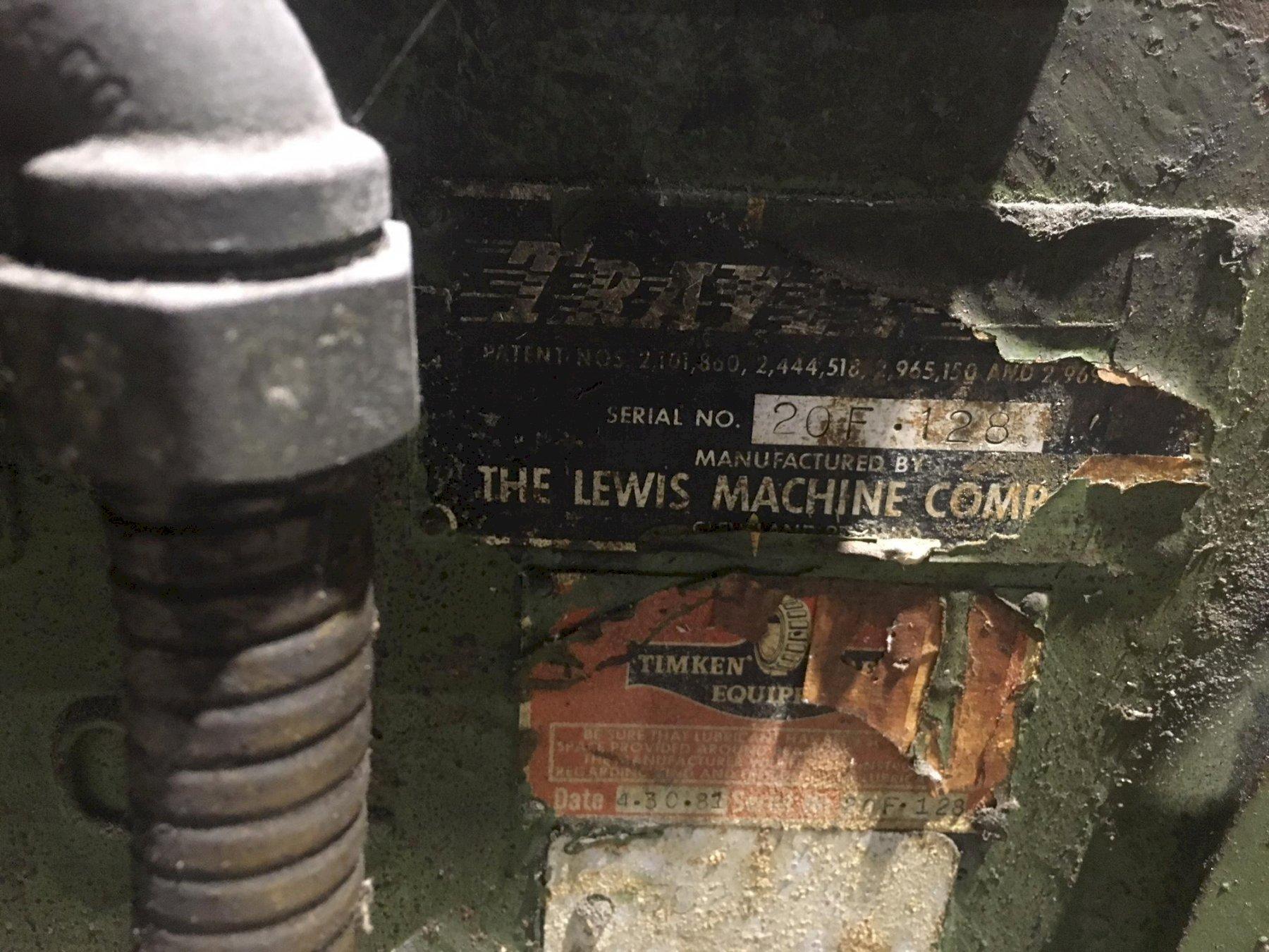 5/8" Lewis #20F Shape Straighten & Cut, 16' lgth, 100-125 FPM, 30 HP, tooling, 1982 - Image 6